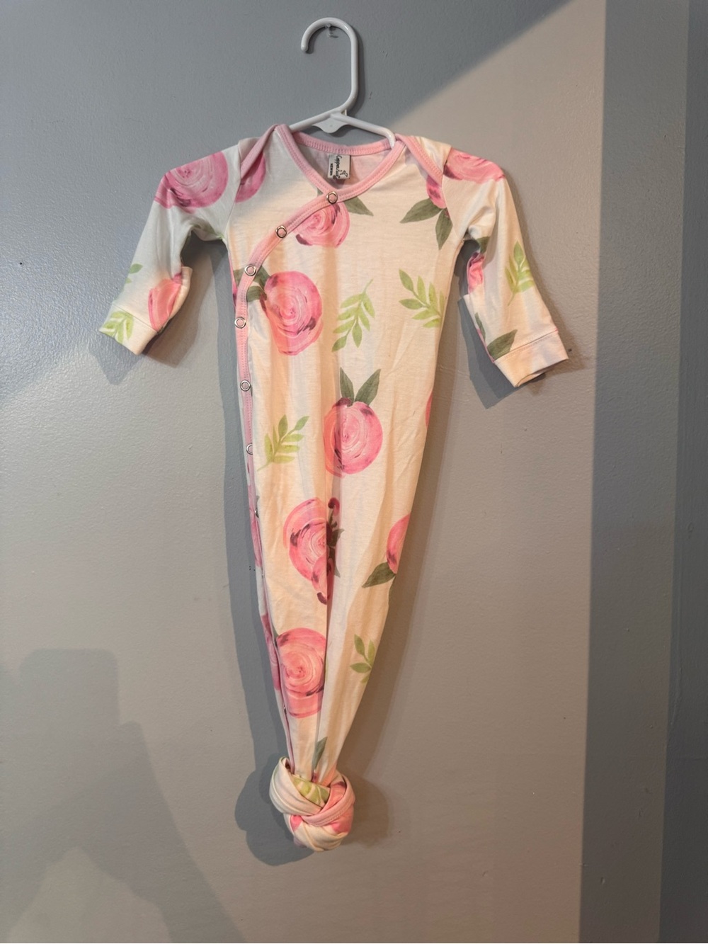 Copper Pearl Pink Floral Knot Gown - Kids One Piece